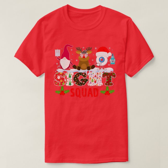 Sight Squad Funny Optometry Gnome T-Shirt (Design Front)