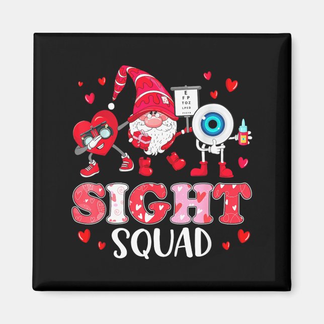 Sight Squad Optician Optometrist Dabbing Heart Val Magnet (Front)