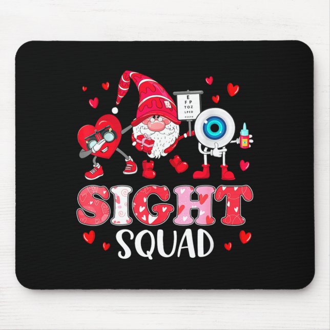 Sight Squad Optician Optometrist Dabbing Heart Val Mouse Pad (Front)