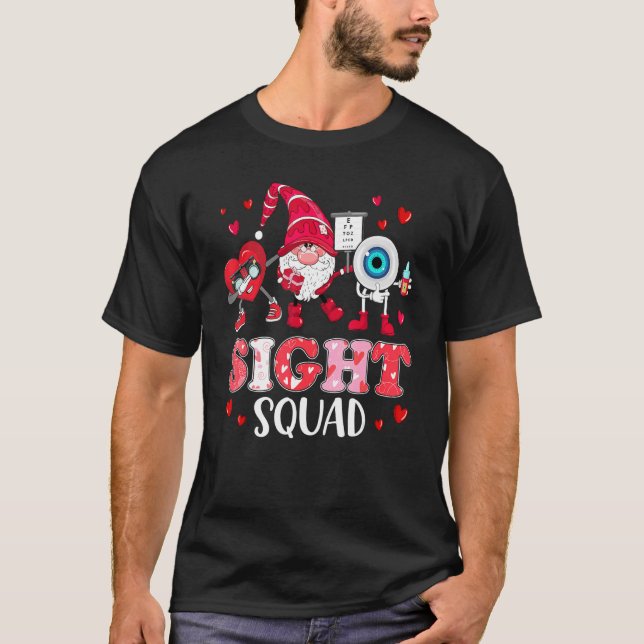 Sight Squad Optician Optometrist Dabbing Heart Val T-Shirt (Front)