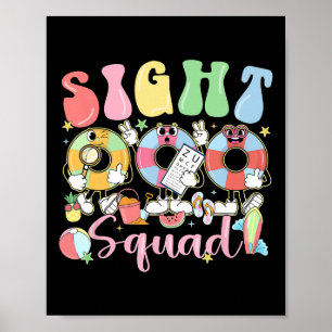 Sight Squad Summer Vibes Funny Optometry Ophthalmo Poster