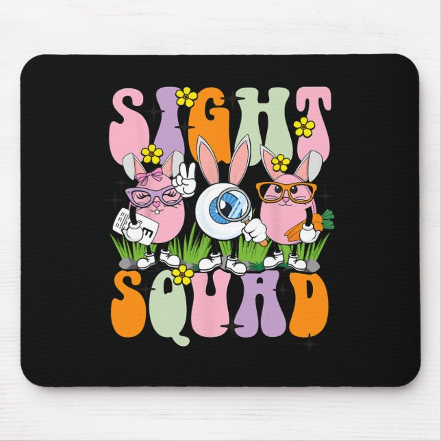 Sight Squad Therapist Optometrist Optometry Bunny  Mouse Pad (Front)