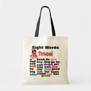 Sight Words Budget Tote Bag
