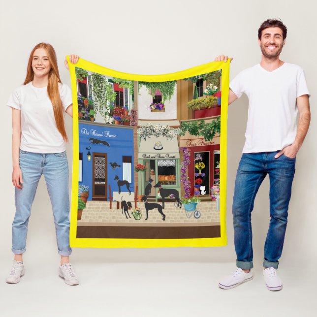 Sighthounds - Hound Day Out V2  Fleece Blanket (In Situ)