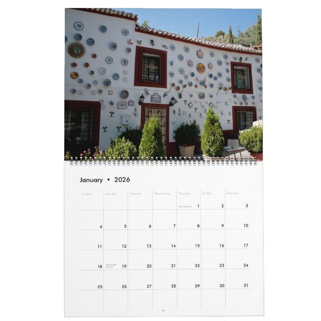 Sights from Spain Calendar (Jan 2026)
