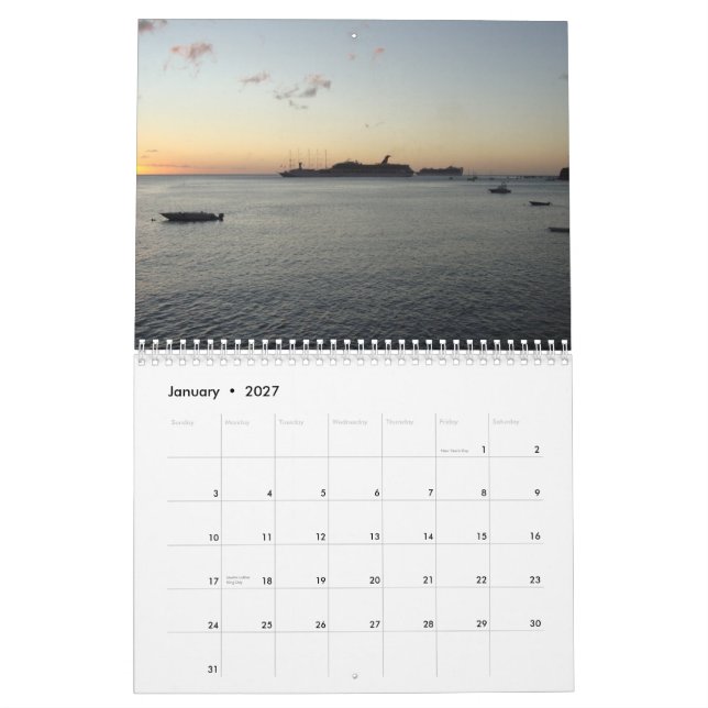 Sights of Dominica Calendar (Jan 2027)