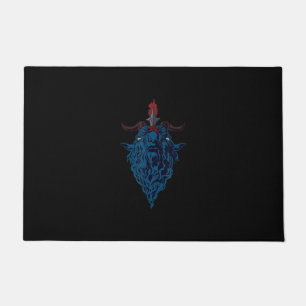Sigil Of Baphomet Goat Of Mendes Satan Dark Goth Doormat