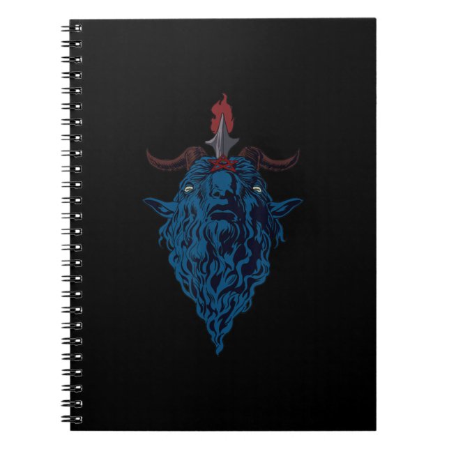 Sigil Of Baphomet Goat Of Mendes Satan Dark Goth Notebook (Front)