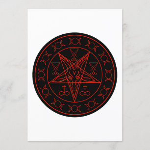 Sigil of Baphomet triple moon and sigil of lucifer Invitation