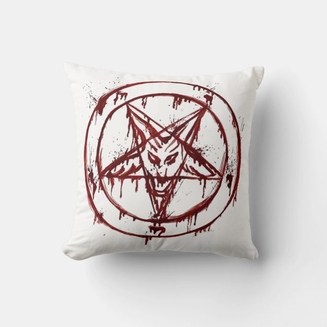 Sigil of Baphomet with Goat Head Cushion (Front)