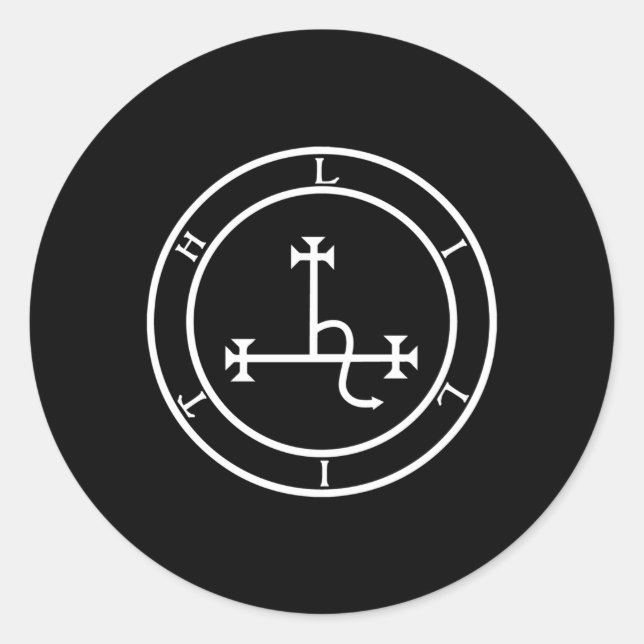 Sigil Of Lilith Goddess Witch Satanic Pagan Witchc Classic Round Sticker (Front)