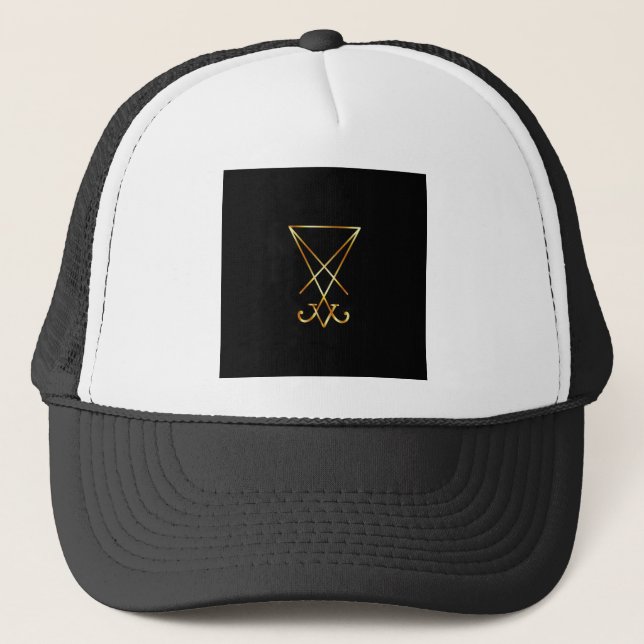 Sigil of Lucifer- A symbol of satanism Trucker Hat (Front)