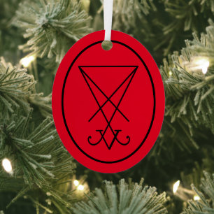 Sigil of Lucifer Metal Tree Decoration