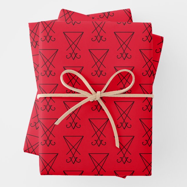 Sigil of Lucifer Wrapping Paper Sheets (In situ)