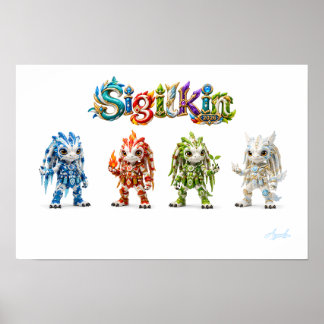 Sigilkin — Four Elemental Heroes Poster
