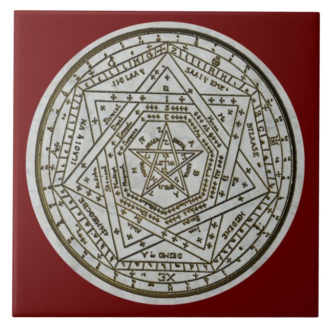 sigillum dei aemeth ceramic tile (Front)