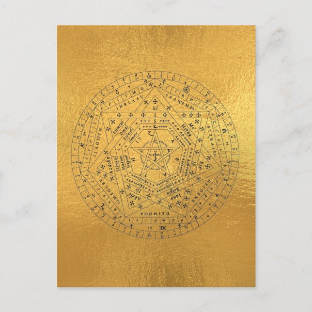 Sigillum Dei Seal of God Angelic John Dee Diagram Postcard (Front)