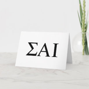 Sigma Alpha Iota Greek Letters Card