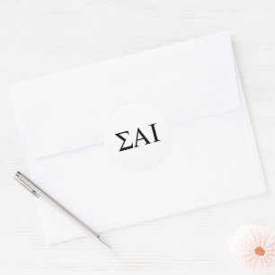 Sigma Alpha Iota Greek Letters Classic Round Sticker