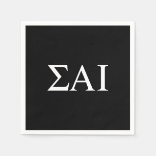 Sigma Alpha Iota Greek Letters Napkin