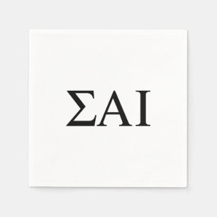 Sigma Alpha Iota Greek Letters Napkin