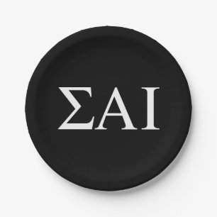 Sigma Alpha Iota Greek Letters Paper Plate
