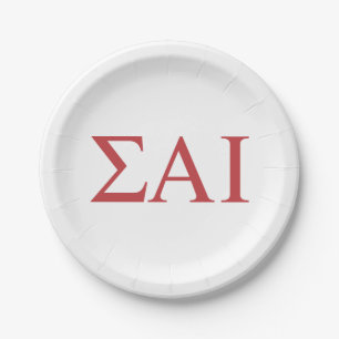 Sigma Alpha Iota Greek Letters Paper Plate