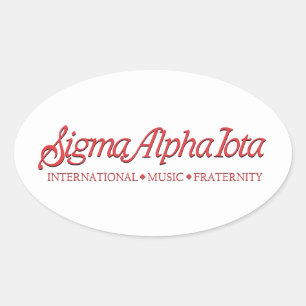 Sigma Alpha Iota International Music Fraternity Oval Sticker