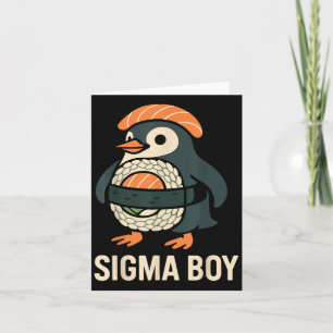 Sigma Boy Italian Brainrot Funny Meme Penguin Card
