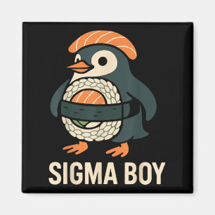 Sigma Boy Italian Brainrot Funny Meme Penguin Magnet