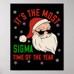 Sigma Christmas Sigma Santa Teenage Boys Funny Xma Poster