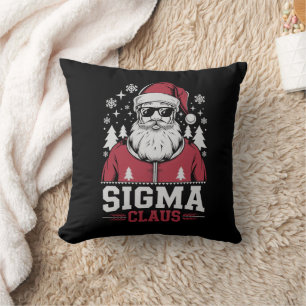 Sigma Claus Cool Santa Christmas Rizz Rizzler Meme Cushion