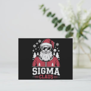 Sigma Claus Cool Santa Christmas Rizz Rizzler Meme Holiday Postcard