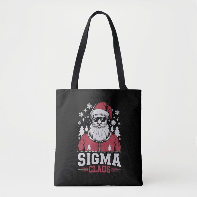 Sigma Claus Cool Santa Christmas Rizz Rizzler Meme Tote Bag (Front)