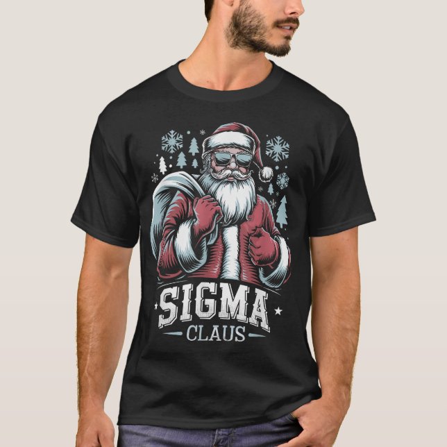 Sigma Claus Cool Santa Christmas Rizz Rizzler  T-Shirt (Front)