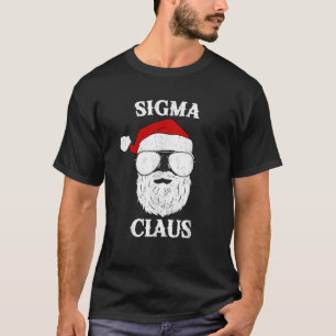 Sigma Claus Cool Santa Funny Christmas Rizz Meme F T-Shirt