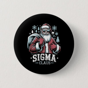 Sigma Claus Cool Santa Funny Christmas Rizz Rizzle 6 Cm Round Badge