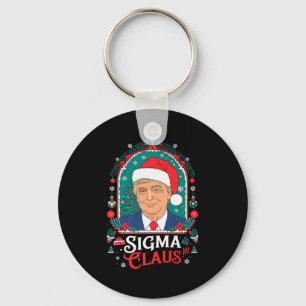 Sigma Claus Festive Political Humor Trump Santa Ha Key Ring
