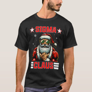 Sigma Claus Funny Christmas Santa Rizz Middle Scho T-Shirt
