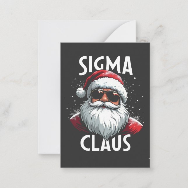 Sigma Claus Funny Gen Alpha Middle School Christma Card (Front)