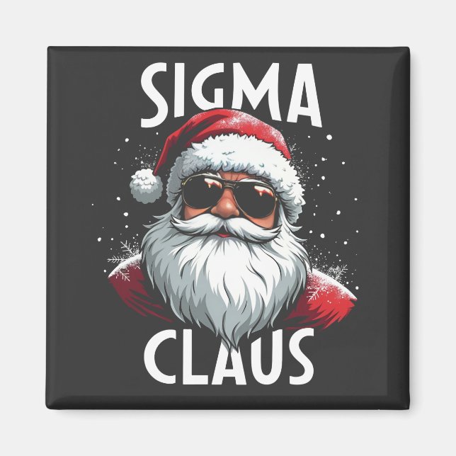 Sigma Claus Funny Gen Alpha Middle School Christma Magnet (Front)