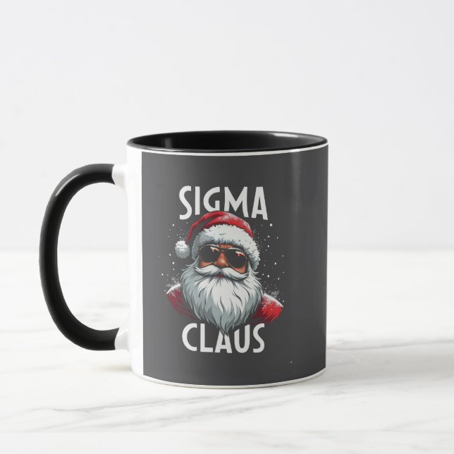 Sigma Claus Funny Gen Alpha Middle School Christma Mug (Left)