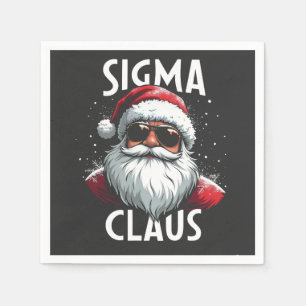 Sigma Claus Funny Gen Alpha Middle School Christma Napkin