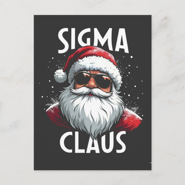 Sigma Claus Funny Gen Alpha Middle School Christma Postcard (Front)
