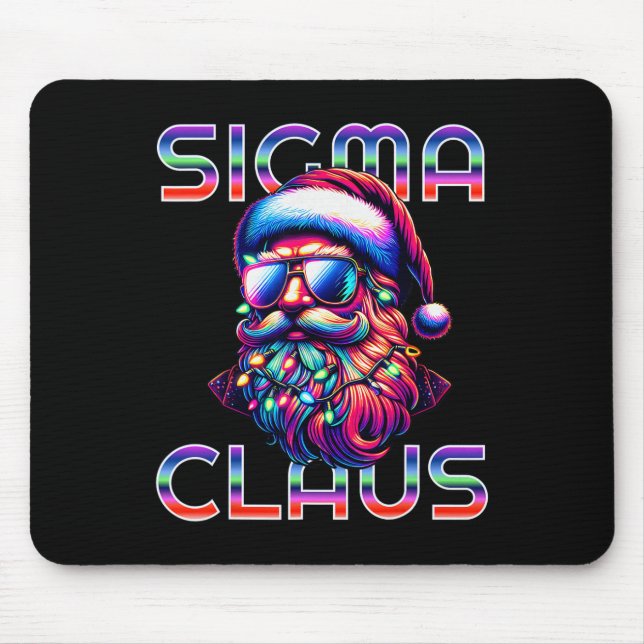 Sigma Claus Funny Santa Christmas Meme Teens Boys  Mouse Pad (Front)