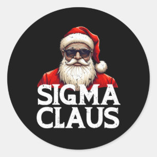 Sigma Claus Santa Funny Christmas Rizz The Rizzler Classic Round Sticker