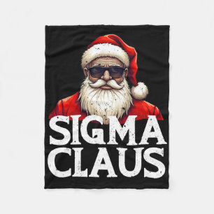 Sigma Claus Santa Funny Christmas Rizz The Rizzler Fleece Blanket