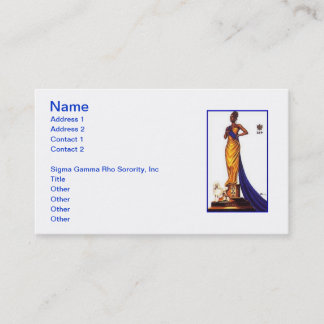 Sigma Gamma Rho Sorority Business Cards