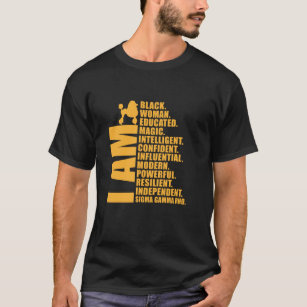 Sigma Gamma Rho Sorority Paraphernalia Black Histo T-Shirt