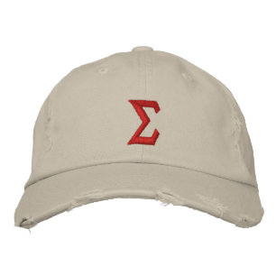 sigma/Greek alpha/diy colour Embroidered Hat